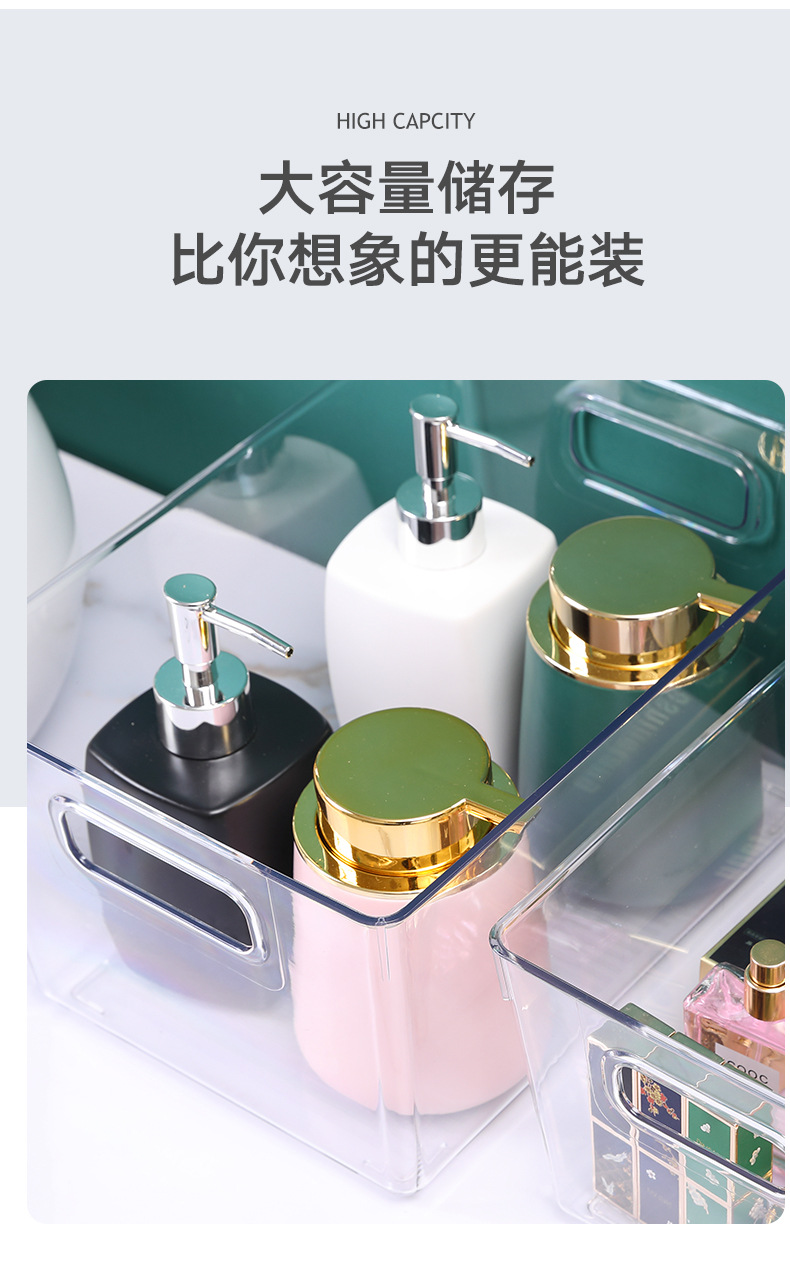 G6342021 New double-sided handle Storage box, modern and simple food storage box, PET material fruit and vegetable storage box pic 7