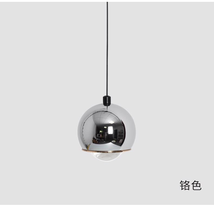 The LED telescopic suspended creative round ball pendant lamp is simple, modern and light luxury. It is a smart small hanging device for the bedside bar in the bedroom pic 15