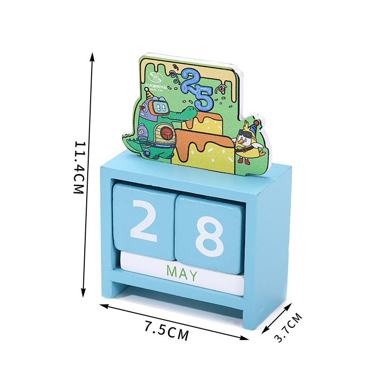 Creative 2022 Wooden calendar Desktop ornament, perpetual calendar decoration, cultural and creative festival Gift, desk calendar countdown pic 10