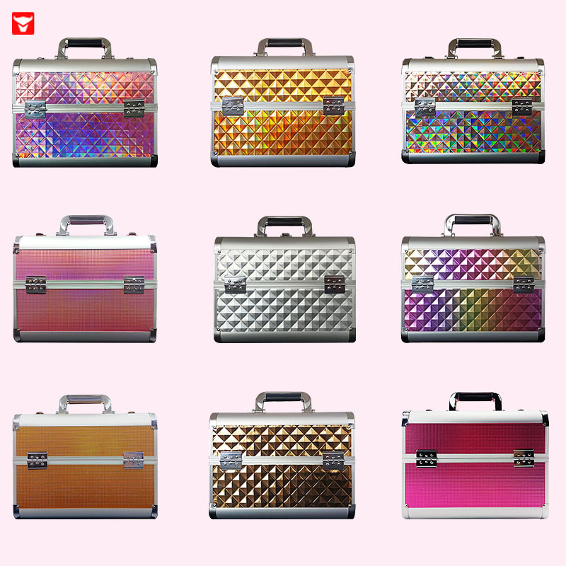 Manufacturer wholesale portable beauty, hairdressing, tattoo, hand-held aluminum alloy nail cases and makeup cases specially designed for home makeup artists pic 8