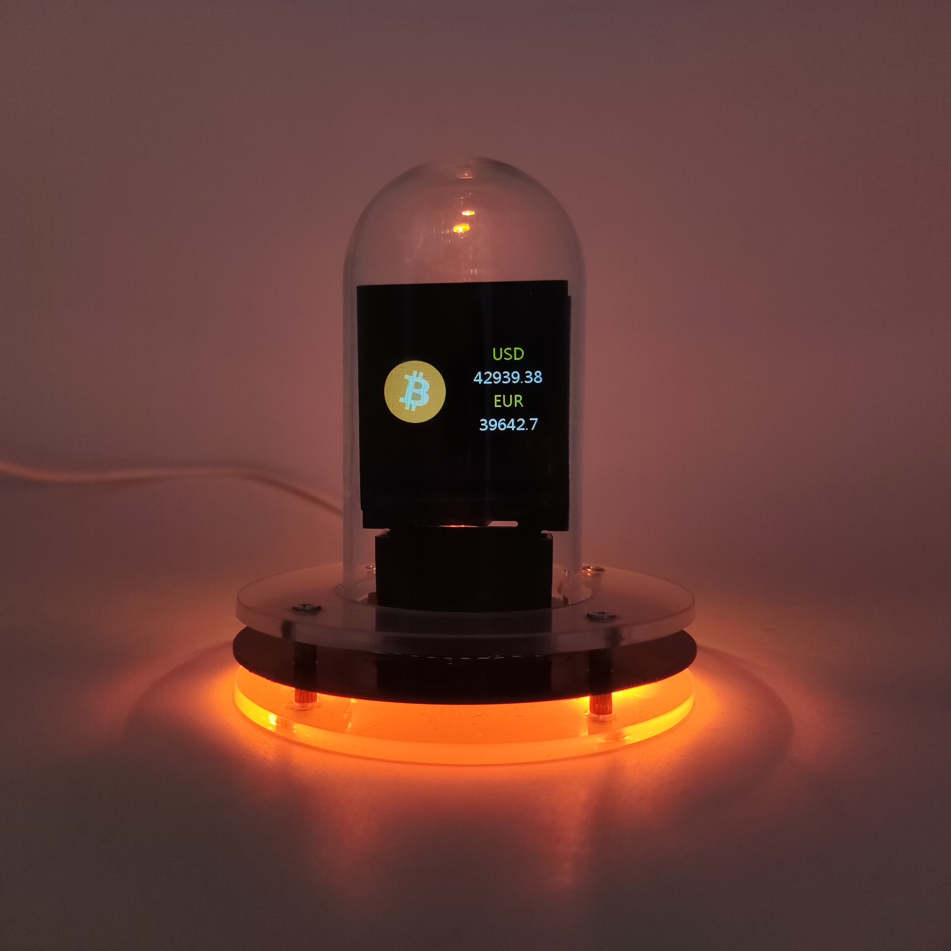 2024 New RGB glow tube clock Weather Smart WIFI Bitcoin desktop ornament pic 1