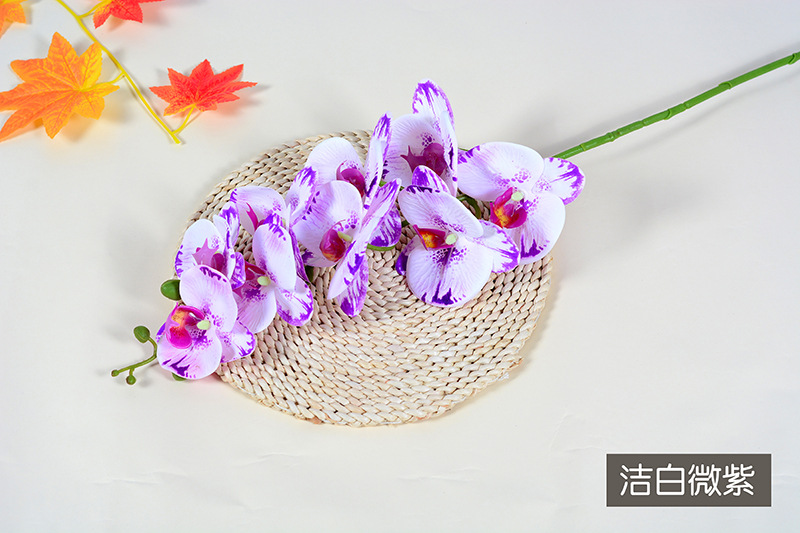 Artificial Phalaenopsis artificial flower home decoration artificial flower hand feel film 9-head Phalaenopsis artificial flower factory wholesale pic 42