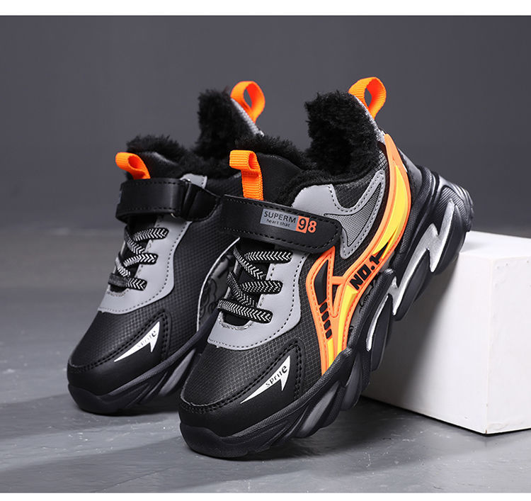 男童鞋子2024秋冬季新款加绒保暖中大童鞋儿童防滑棉鞋学生运动鞋详情27