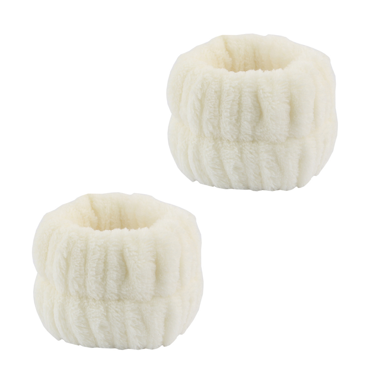 欧美跨境毛绒手腕带洗脸水疗手环Spa护腕吸水吸汗珊瑚绒防水发带详情34