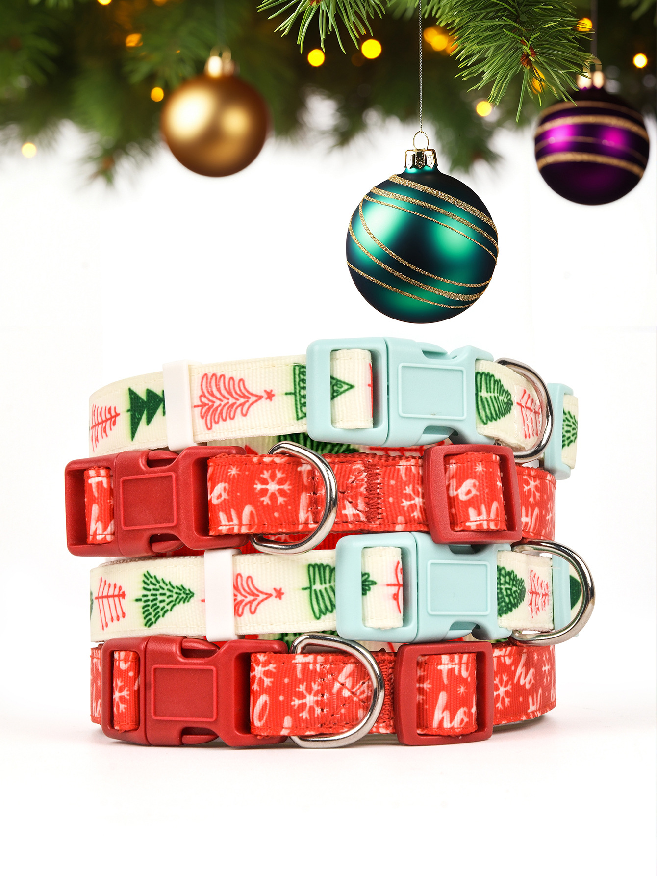 跨境新款宠物用品圣诞节系列猫咪宠物狗狗项圈圣诞宠物狗脖圈详情3
