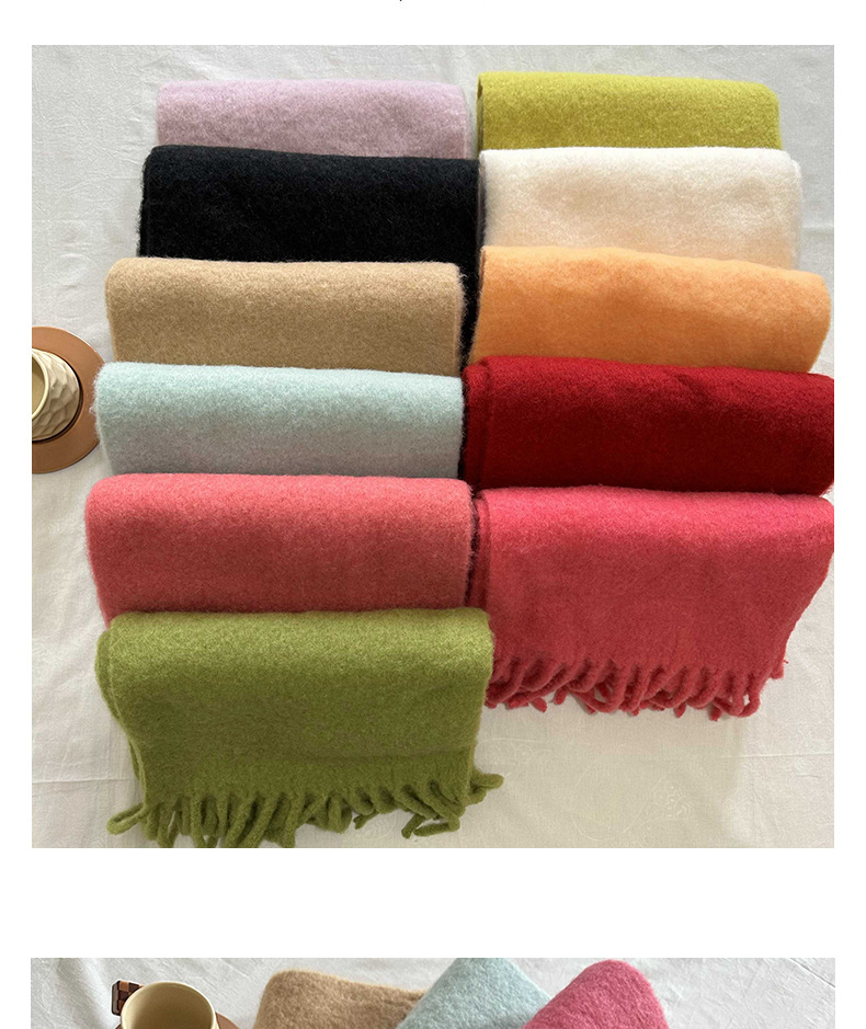 11色20%羊毛订纺纱线小众柔软温柔纯色羊毛围巾冬季防寒保暖围脖详情12