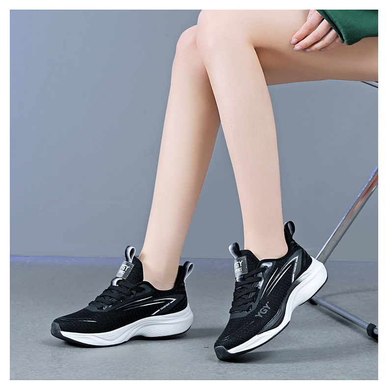 新款男女飞织网面鞋透气轻便跑步防滑运动鞋软底广场舞鞋健身鞋详情39