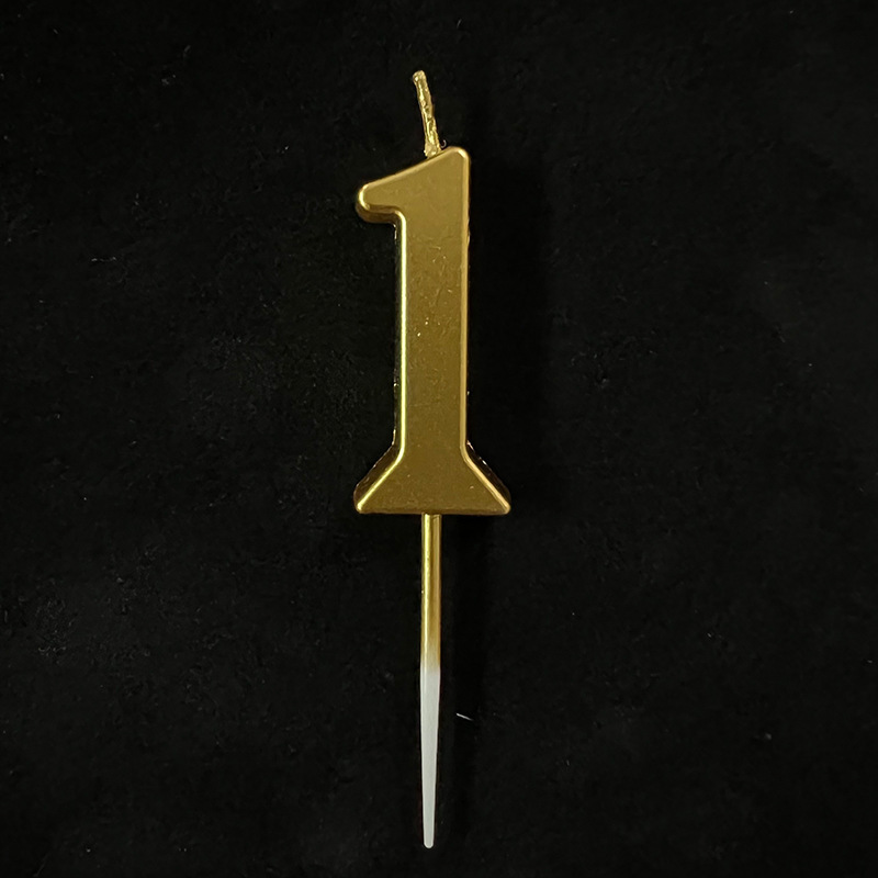 批发镀金数字蜡烛周岁创意PVC独立包装生日派对烘焙甜品台装饰详情5