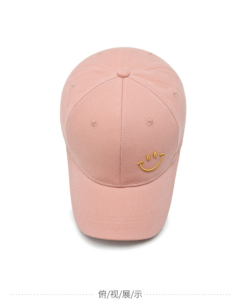 Fashionable and trendy seasonal hats for men and women, Korean-style smiling face hats, sunshade and sun protection baseball caps, sporty and casual baseball caps pic 10
