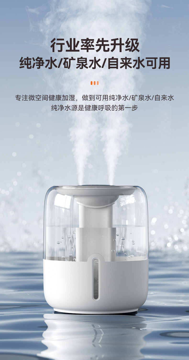 新款6.8L大容量加湿器USB双喷雾家用宿舍办公室卧室桌面带小夜灯详情21