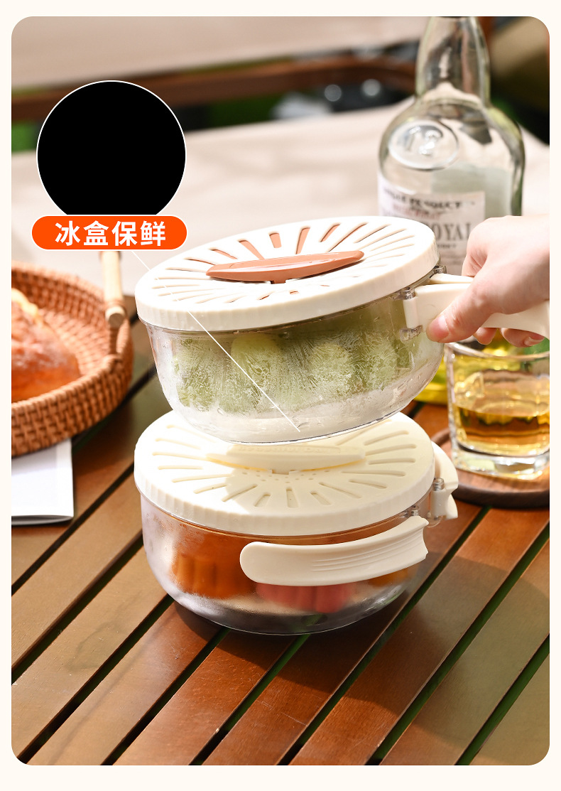 G26沥水篮折叠手柄沥水可开关洗水果篮子厨房神器洗菜篮滤水盆保鲜盒详情14