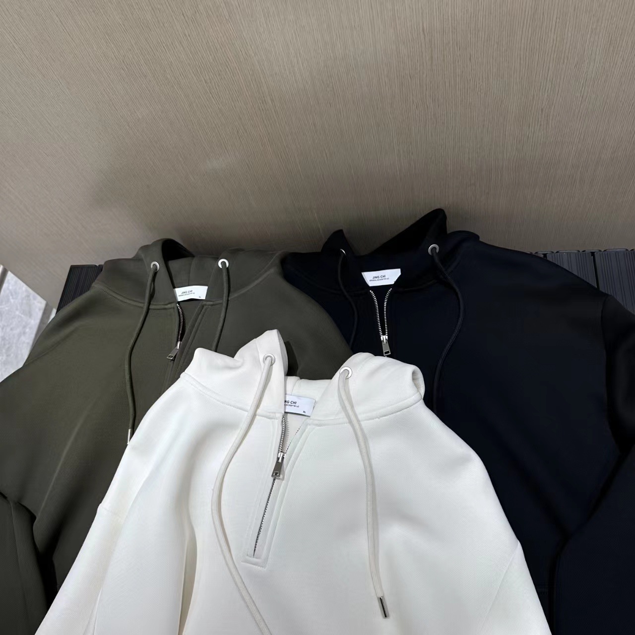 韩国货UUS高品质设计师款连帽卫衣男士2023秋装拉链长袖上衣23899详情1