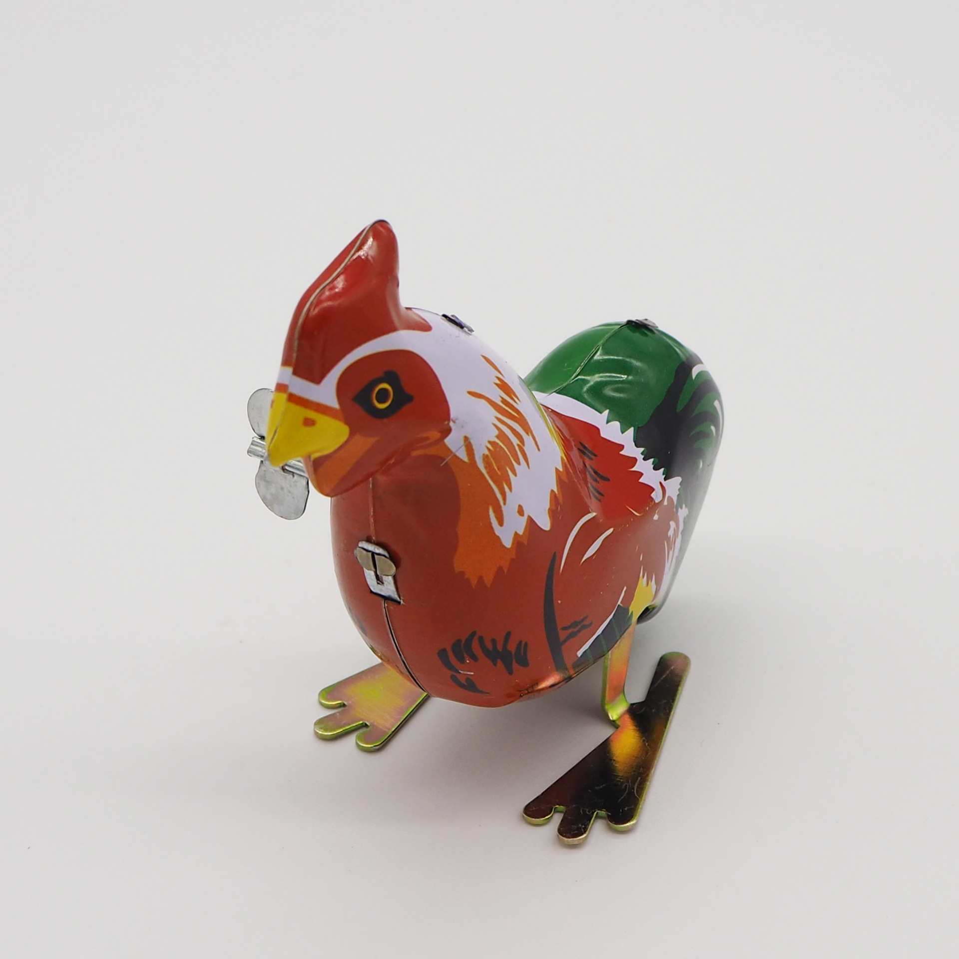 Nostalgic and retro pure handcrafted tin strip Rooster, Jumping Rooster, 80s generation tin toy collection, Douyin same style pic 4