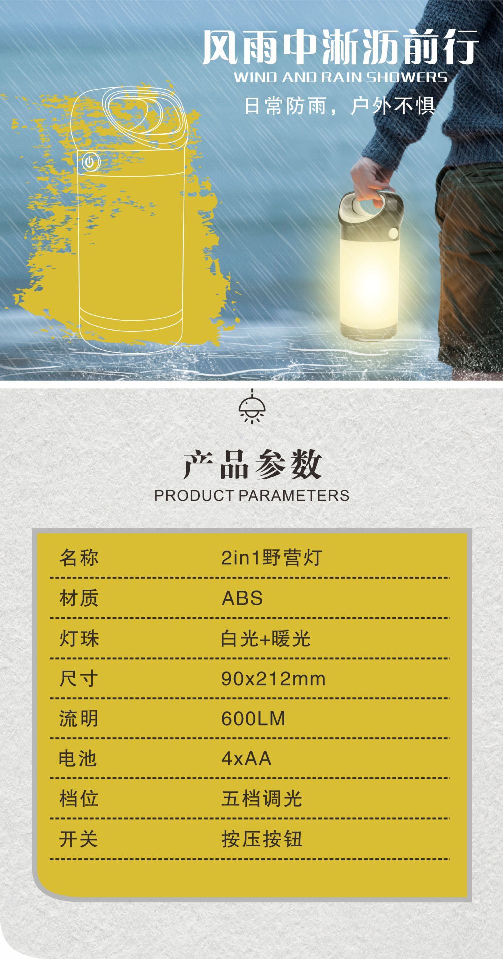 Outdoor tent lights, suspended camping lights, led horse lights, emergency lights, portable household camping lights, lighting camping lights pic 16