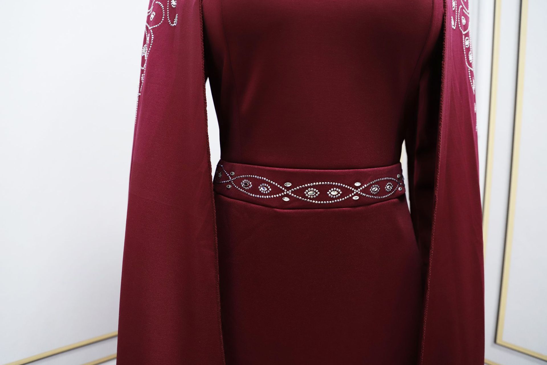 Dubai 2024 Saudi Arabian dress, cross-border Middle East Arab clothing, diamond-encrusted dress, long robe skirt pic 23