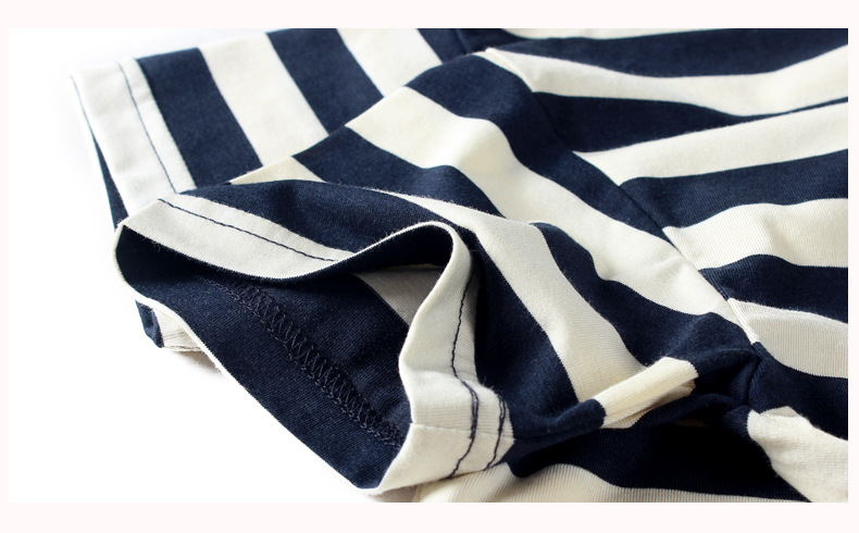 夏季童装韩版新款儿童运动短袖 大童潮款条纹上衣男童短袖t恤批发详情12