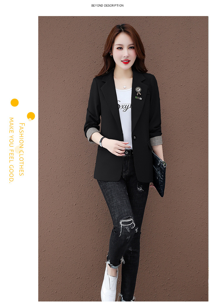 小西装外套短款2022年春秋款流行小个子气质韩版修身女士西服外穿详情15