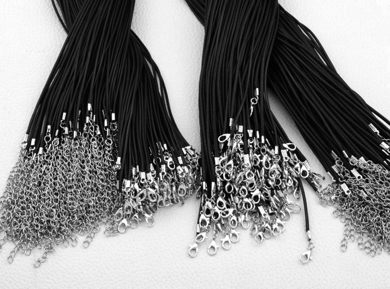 Wholesale necklace DIY pendant leather rope, black necklace rope, necklace leather rope accessories, 2.0mm thick wax rope from the manufacturer pic 10