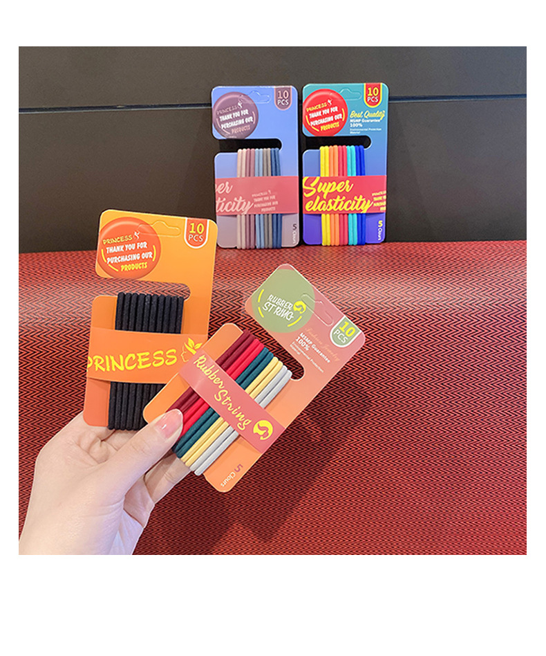 The new Korean version high-elasticity hair band with a basic solid color in the ins style is a popular and simple daily hair band pic 11