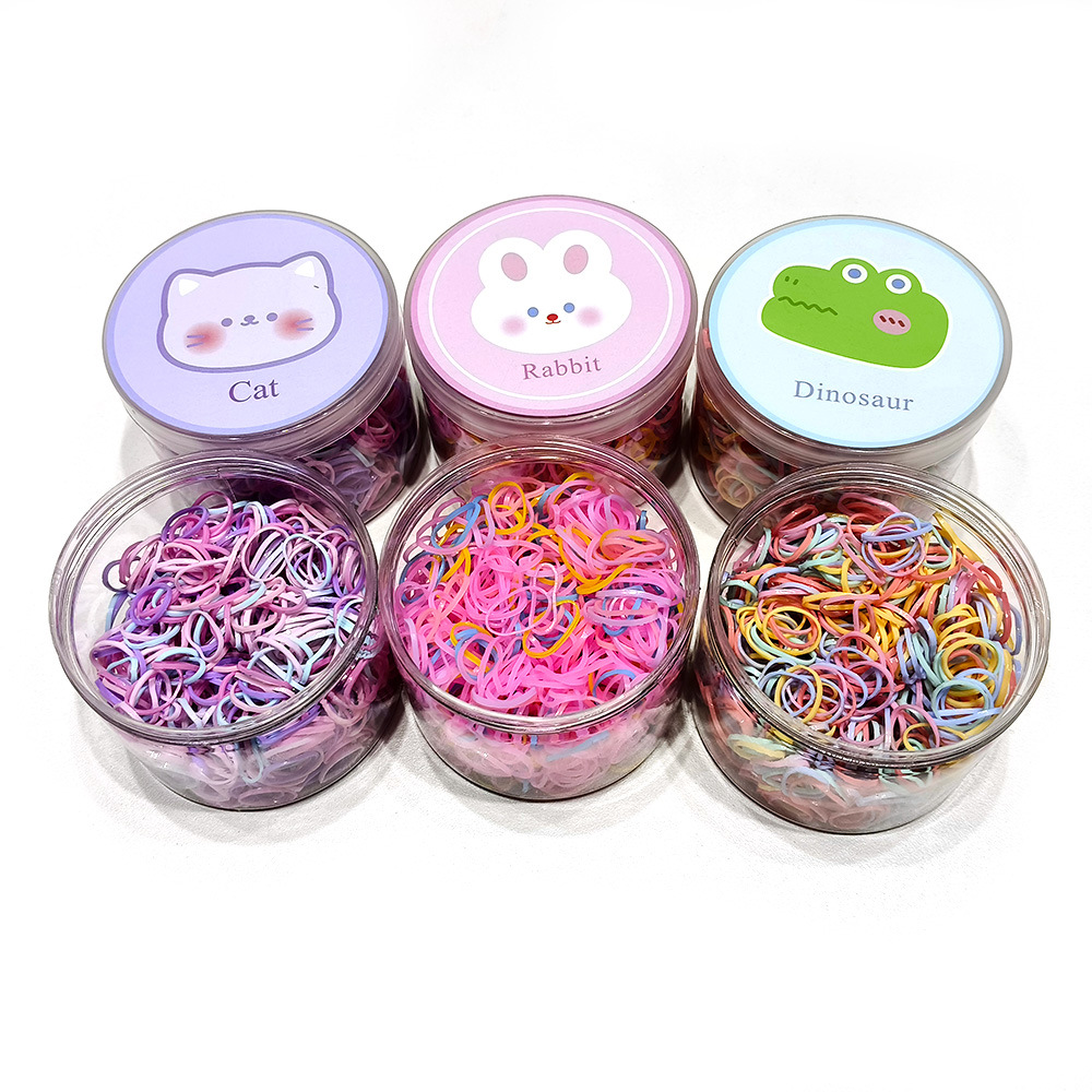 一次性皮筋圈 罐装彩色儿童头绳发圈头饰 高弹力橡皮筋扎头绳批发详情8