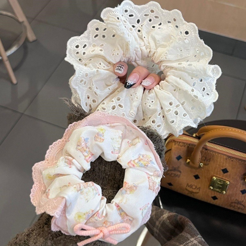 韩版ins大肠发圈高颜值网红蕾丝发饰高级感可爱发饰扎头发头饰女详情4