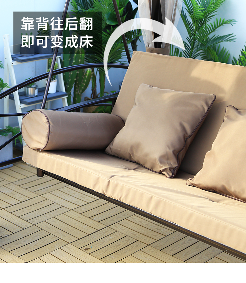 野人谷户外秋千户外吊椅双人摇椅躺椅阳台吊床室外庭院秋千摇篮椅详情2