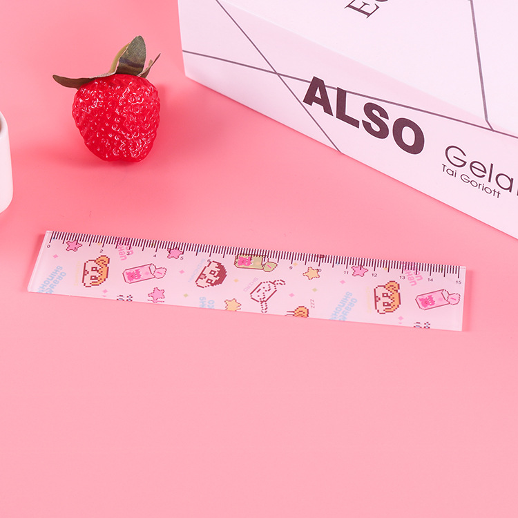 Crayon Shin-chan anime cartoon acrylic ruler, student stationery, drawing measurement, learning and office scale tool pic 3