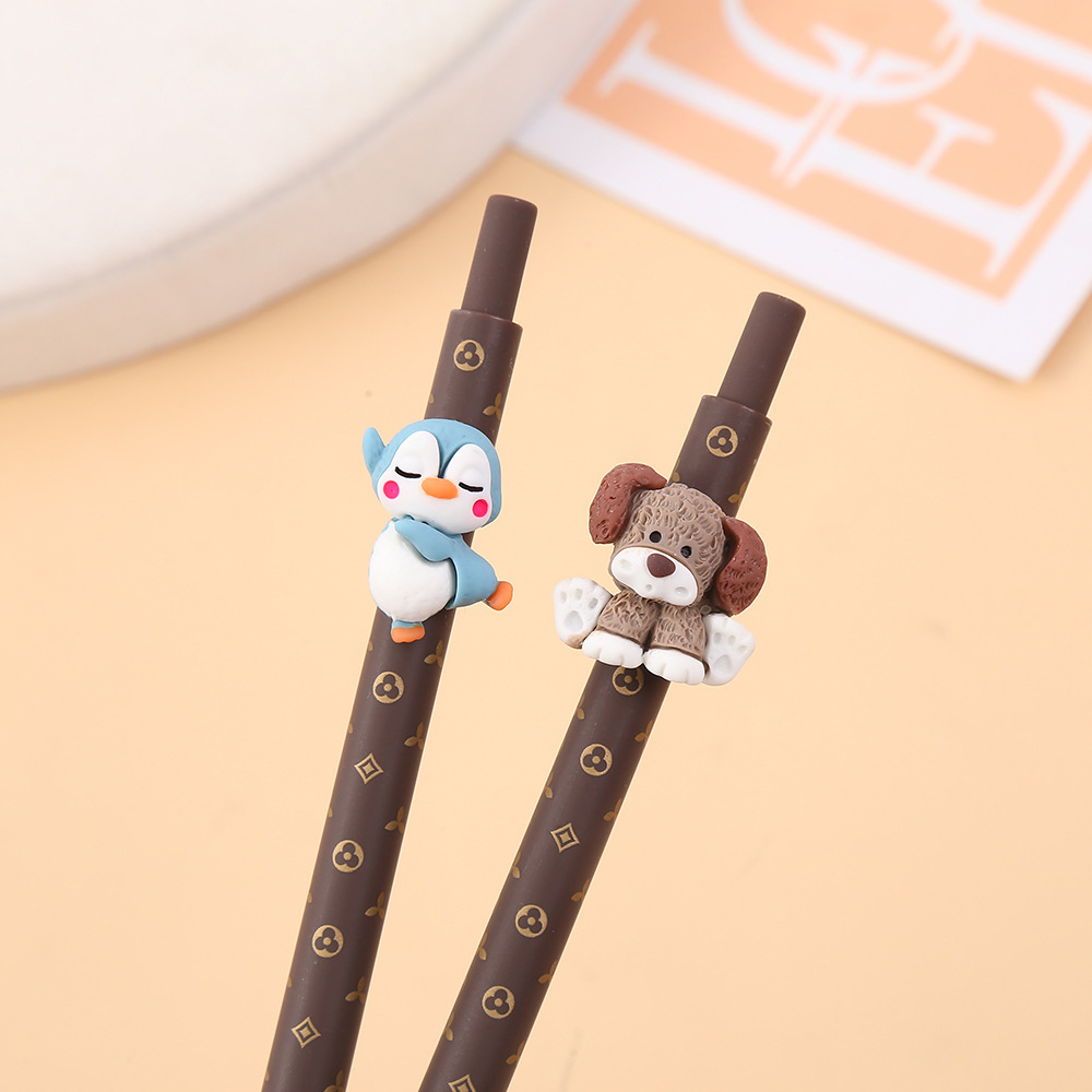 Zhongfan Box set Trendy pet Press Gel Pen 0.05m Cartoon Card Love Signature Pen, a pen for primary school students to write and take exams pic 7
