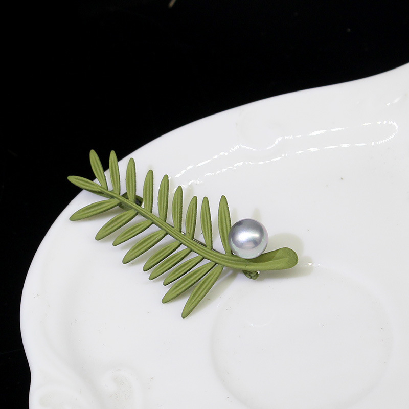 韩国新款高档珍珠胸针时尚风胸花水钻个性丝巾扣蝴蝶别针批发详情46