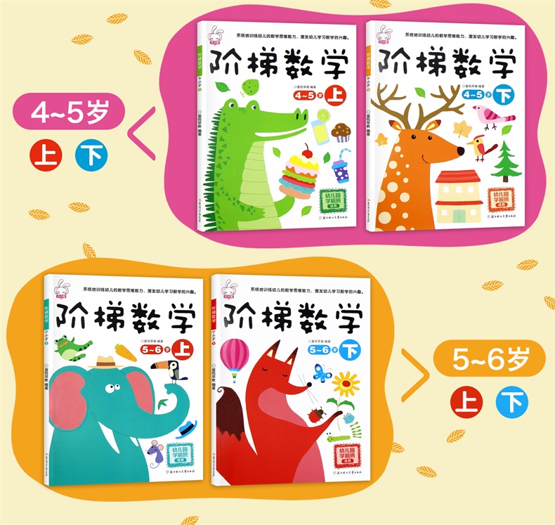 儿童2-3-4-5-6岁阶梯数学幼儿园数字思维训练益智早教图画详情5