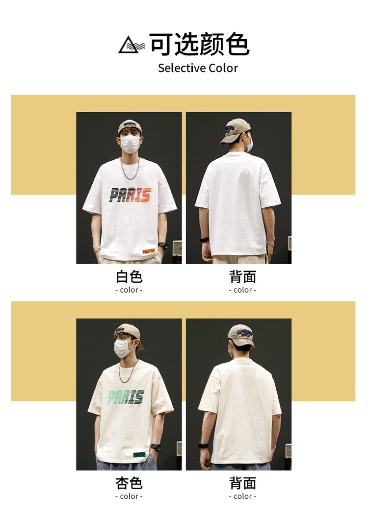 New summer round-neck plus-size American retro ice silk cotton half-sleeved T-shirt for men pic 27