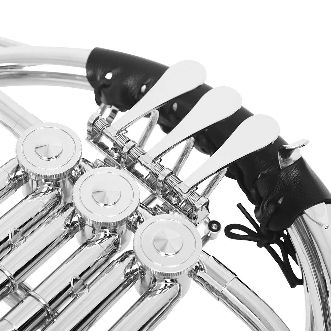MBAT nickel-plated French horn Bb key split flat three-key French horn orchestra plays brass French horn, a brass wind instrument pic 15
