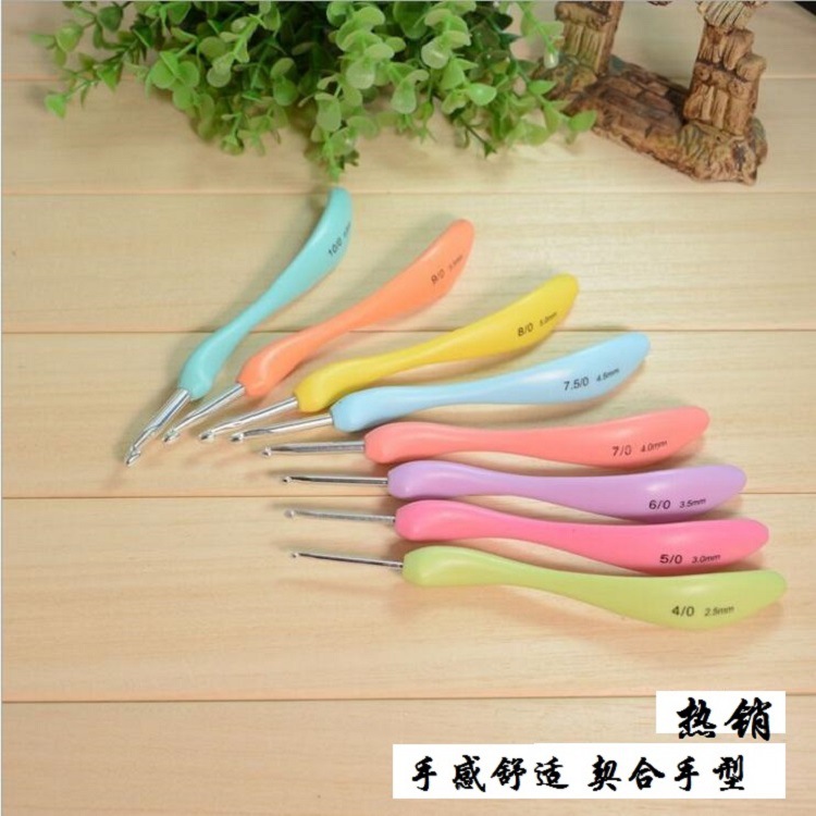 【 Manufacturer 】 Batch of soft-handled crochet hooks, full set of DIY hand-woven needles, metal aluminum TPR crochet hooks pic 11