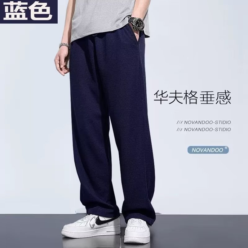 源头厂家裤子男潮流百搭2024大码潮牌宽松抽绳直筒运动裤休闲裤男详情14