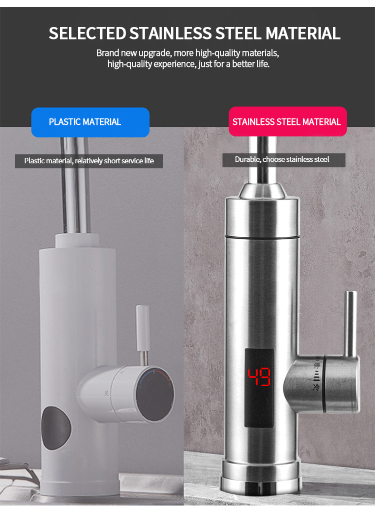 No-installation electric hot water faucet, household instant heating quick heating kitchen instant heating cold and hot dual electric hot water faucet pic 35