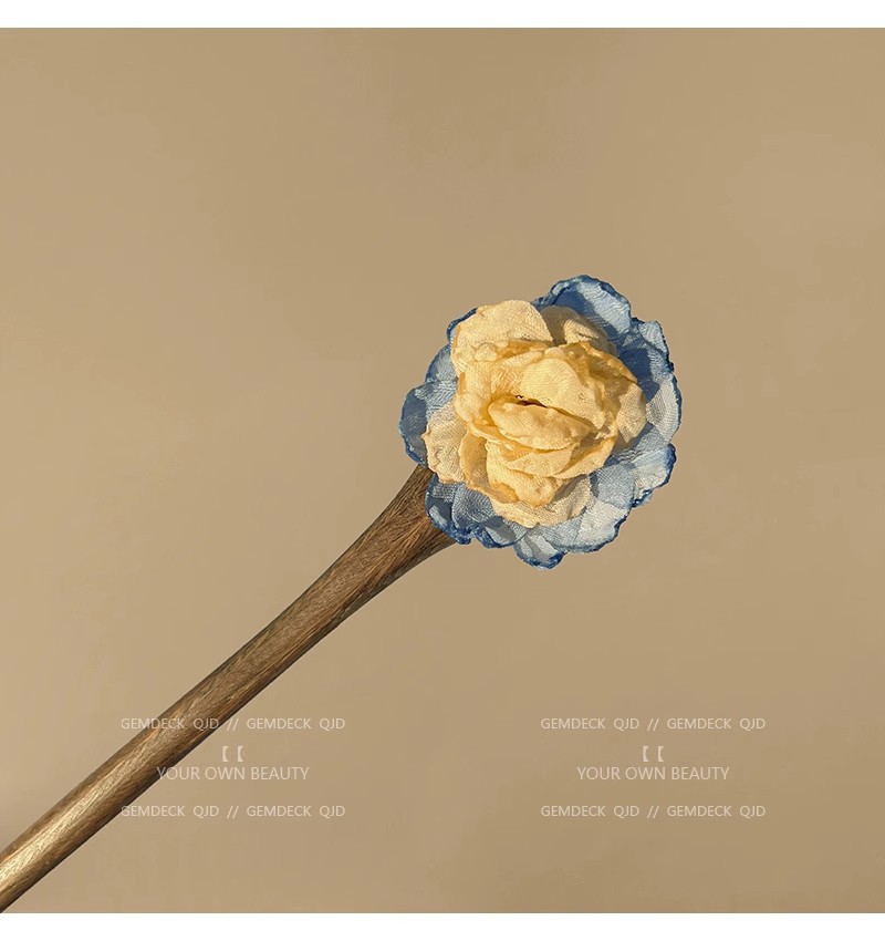 Dried flower hairpin, new Chinese-style high-end hairpin, wooden hairpin for women, ancient-style Hanfu headwear, Chinese-style walking hairpin pic 12