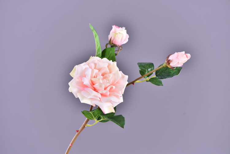 Lanjin wholesale artificial flowers 3-head roses, wedding and home silk flowers, high-end decorative artificial flowers, hand-held roses, multi-head roses pic 15