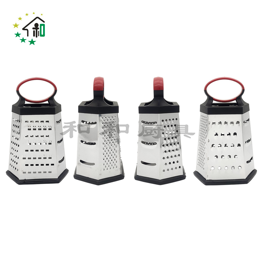 8-inch multi-functional six-sided vegetable grater, stainless steel slicer, cucumber and potato grater, kitchen peeler pic 15