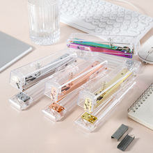 Ins-style cartoon transparent pusher, learning and office materials organization and fixation device, creative traceless document binding clip pic 11