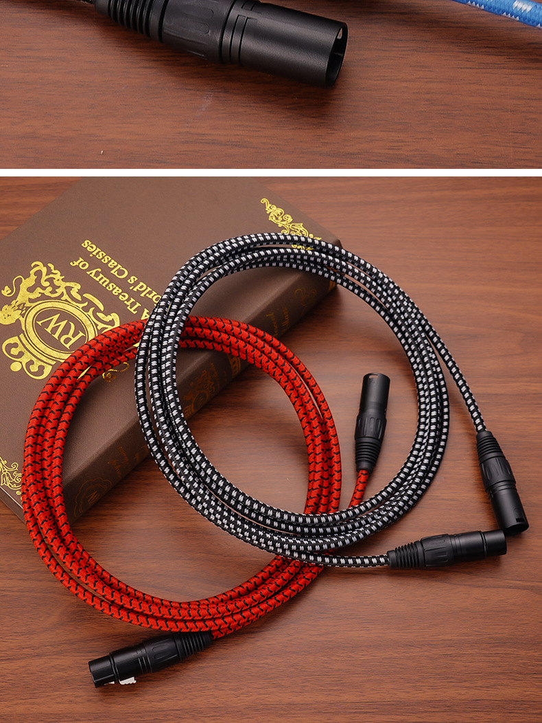 卡侬公转母音频输出入线双屏蔽编织平衡线麦克风音频线调音厂家直详情14