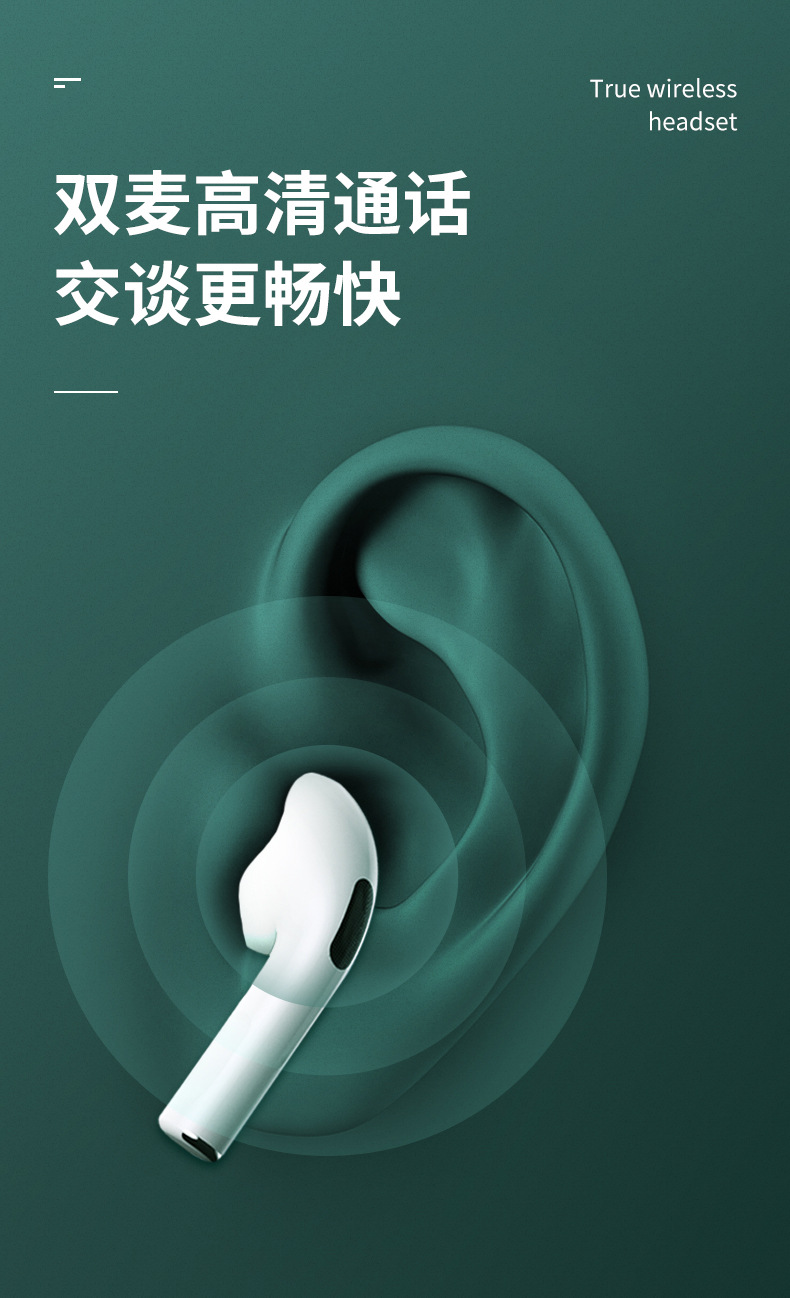 华强北pro4代蓝牙耳机 pro5真无线pro6音乐游戏tws耳机礼品跨境详情19