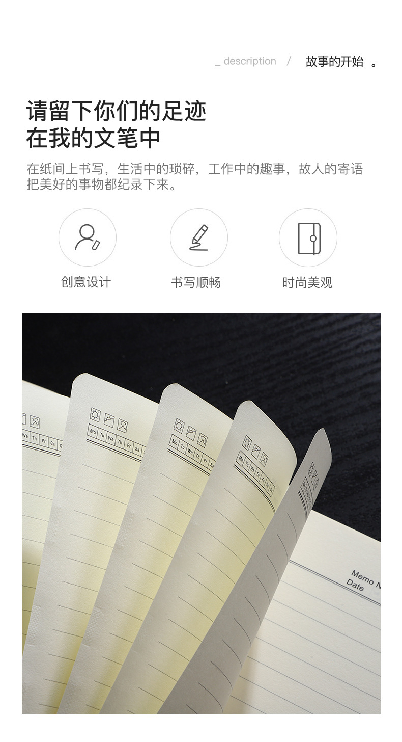 Business notebook office a5 square buckle magnetic buckle notepad paperback B5 gift box wholesale, can print diaries and meeting minutes pic 6