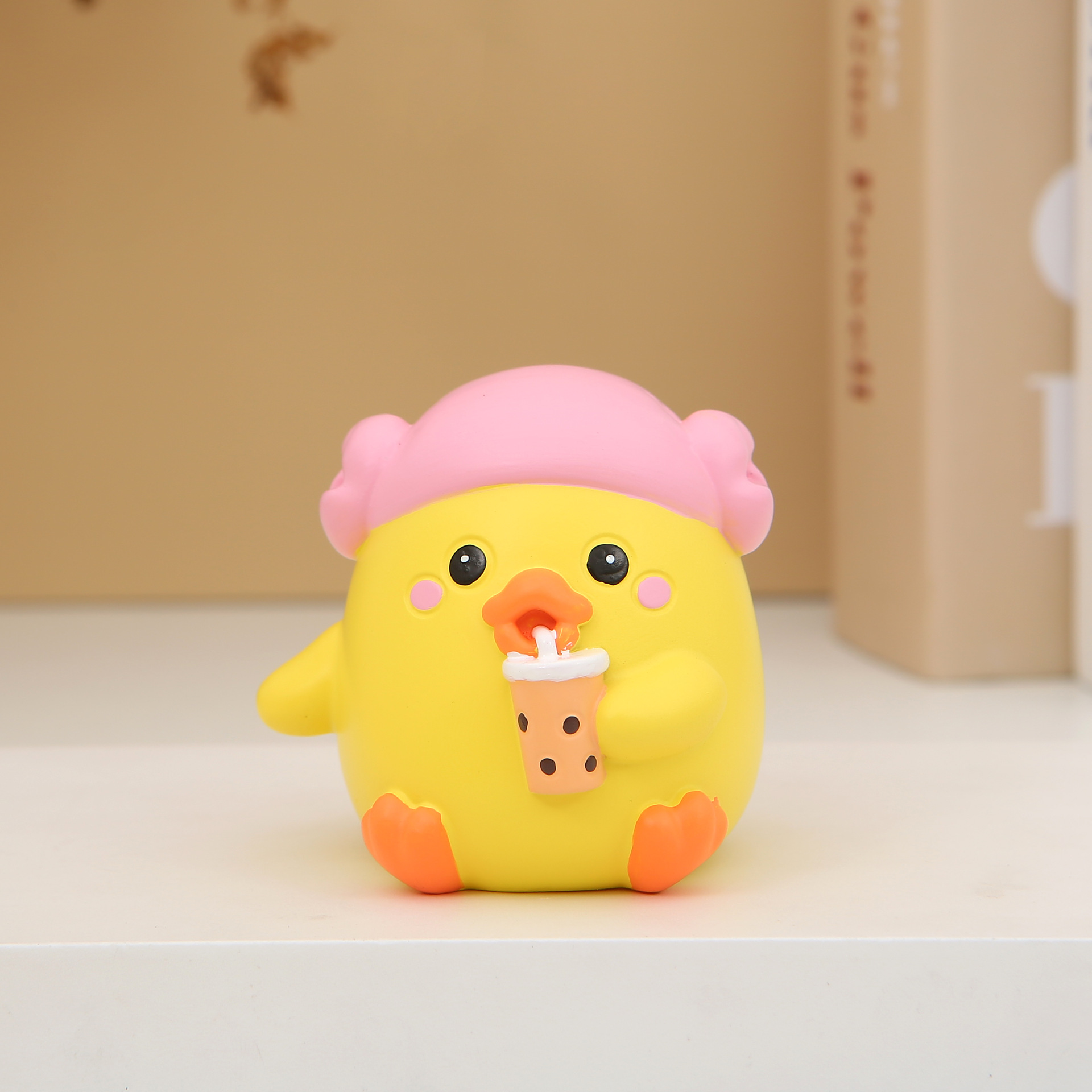 Cute cartoon car ornaments, creative duck resin handicrafts, office desk decorations, cake baking accessories pic 9