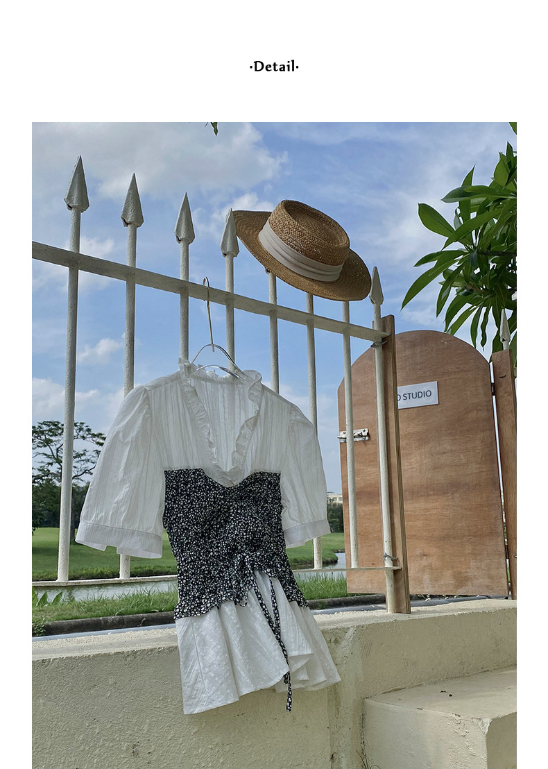 【复活款】法式复古V领碎花短款上衣夏季新款衬衫设计感小众Q1082详情28