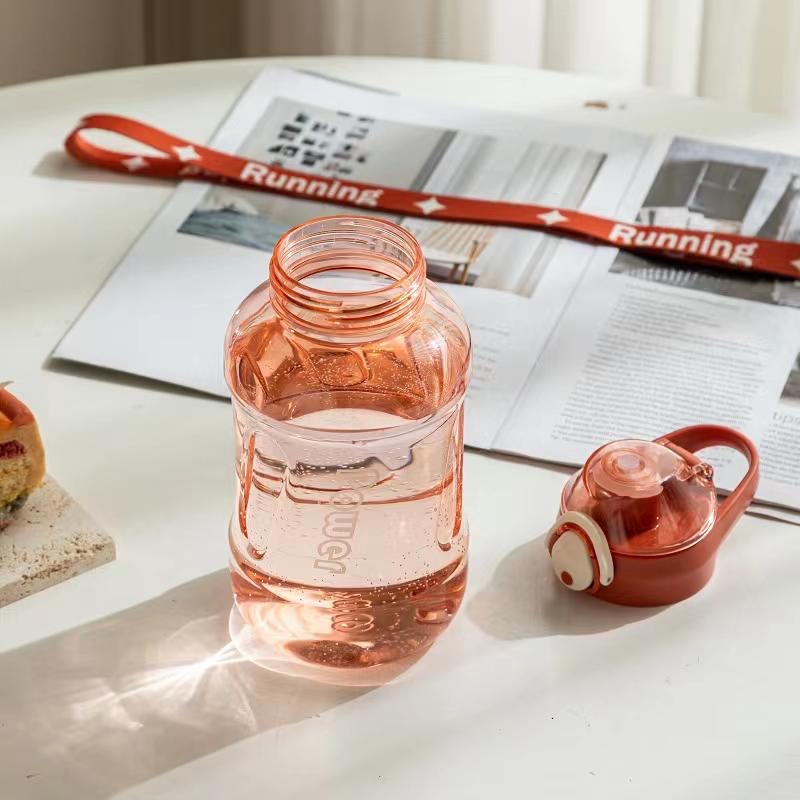 Large-capacity water cup, fitness and sports water bottle, portable for men, super large 900ml, high appearance level plastic cup for female students, summer pic 7