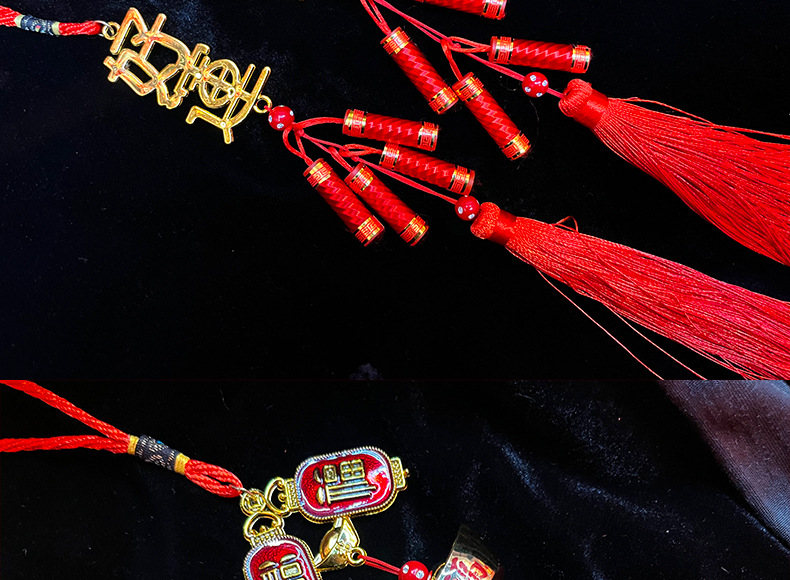 中国结小挂件门把手挂式车挂吊坠新家新年开业布置氛围国潮小挂饰详情4