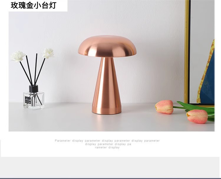 酒吧LED充电台灯美式复古桌灯清吧咖啡餐厅布艺触摸调光桌面夜灯详情6