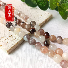 玛瑙珠子散珠批发玉石diy串珠圆珠半成品天然玉髓黑黄绿红玛瑙珠详情25