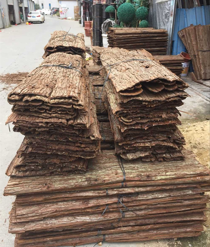 Simulated tree bark, original farm landscape, natural tree bark, real wood veneer, water pipe, column decoration, tree bark pic 22