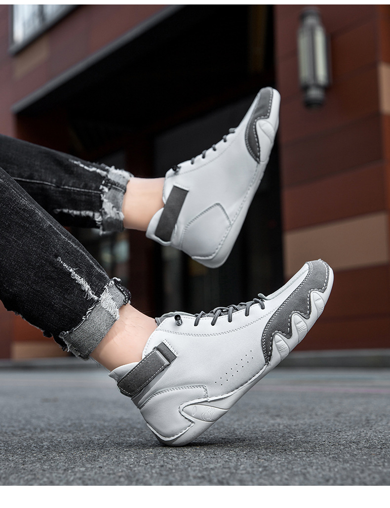 跨境独立站爆款女士马丁靴时尚拼色情侣鞋男女大码高帮休闲鞋短靴详情23